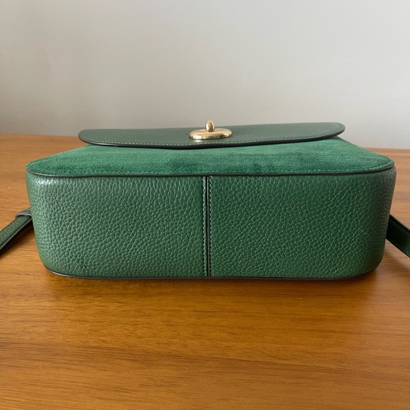 Coach Marlie Top Handle Satchel Kelly Green Leather & Suede - Picture 9 of 17